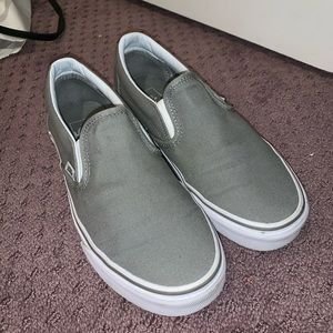 women’s grey slip on vans